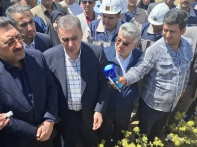 بازدید وزیر صنعت، معدن و تجارت از طرح توسعه کنسانتره آهن صبانور در قروه