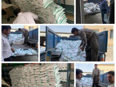 اهدای یک تُن برنج از سوی یکی خیرین ارجمند شمال کشور به ایتام و محسنین دیواندره ای