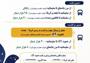 اعلام هزینه و مسیرهای تردد زائران اربعین از مرز